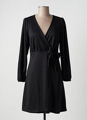 Robe mi-longue coupe évasée manches longues noir TIFFOSI femme
