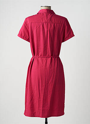Robe mi-longue coupe fluide manches courtes rose DIANE LAURY femme