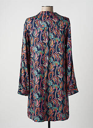 Robe courte manches longues manches longues bleu LOLA ESPELETA femme