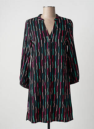 Robe courte coupe fluide manches longues noir COMPAÑIA FANTASTICA femme