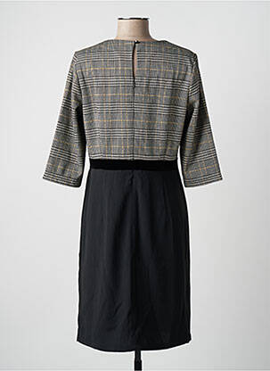 Robe mi-longue manches 3/4 manches 3/4 noir DIANE LAURY femme