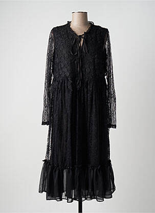 Robe mi-longue noir CHOKLATE pour femme