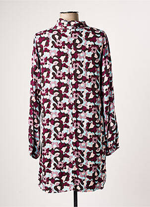 Robe courte coupe fluide manches longues violet COMPAÑIA FANTASTICA femme