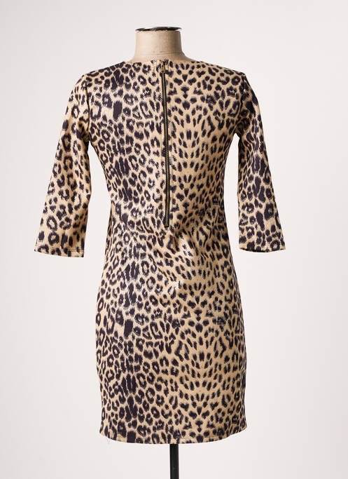 Robe courte beige PAPILLONNE pour femme