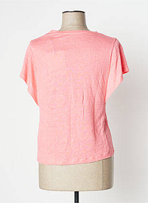 Top coupe fluide manches courtes rose SKFK femme