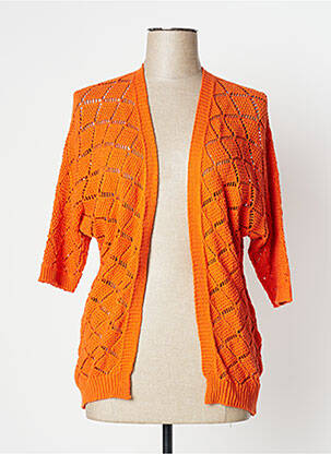 Gilet manches longues manches 3/4 orange LOLA ESPELETA femme