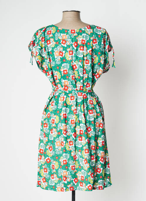 Robe mi-longue vert PRINCESSE NOMADE pour femme