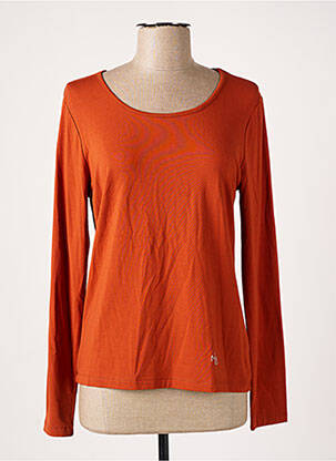 T-shirt coupe droite manches longues marron MALOKA femme