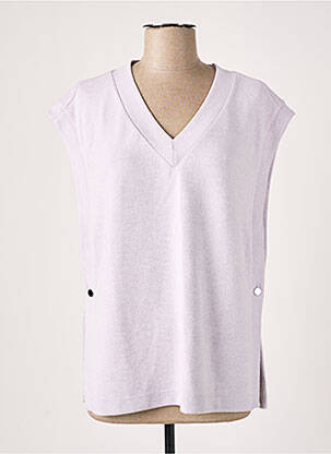 Poncho col v violet STREET ONE femme