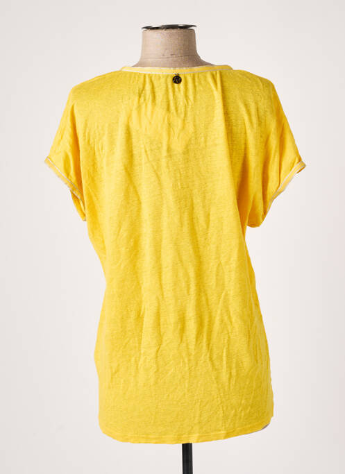 T-shirt coupe droite manches courtes jaune MALOKA femme