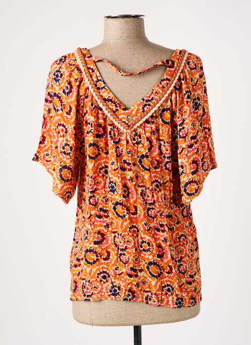Top orange LOLA ESPELETA pour femme