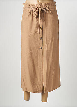 Jupe mi-longue beige CHERRY PARIS femme
