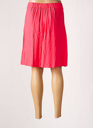 Jupe courte taille élastique rose SKFK femme