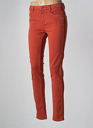 Jeans coupe slim orange C'EST BEAU LA VIE pour femme