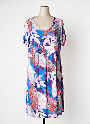 Robe mi-longue bleu MASSANA femme