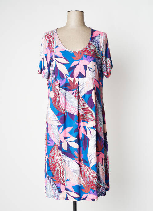 Robe mi-longue bleu MASSANA femme