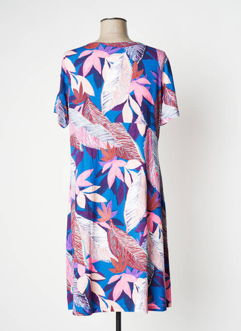 Robe mi-longue bleu MASSANA femme