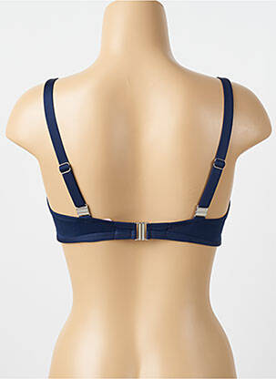 Haut de maillot de bain bretelles élastiquées ajustables haut soutien-gorge balconnet bleu ANTIGEL femme