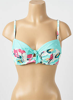 Haut de maillot de bain stretch haut soutien-gorge emboitant bleu PASSIONATA femme