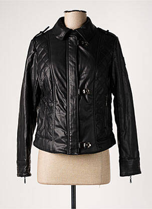 Veste simili cuir noir FRED SABATIER pour femme