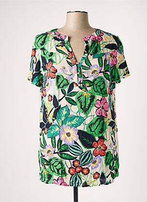 Tunique manches courtes vert MAE MAHE pour femme