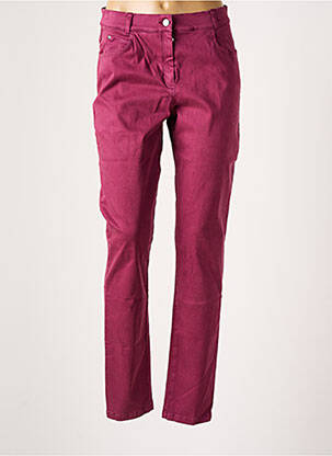 Pantalon slim tissage popeline taille normale violet MERI & ESCA femme