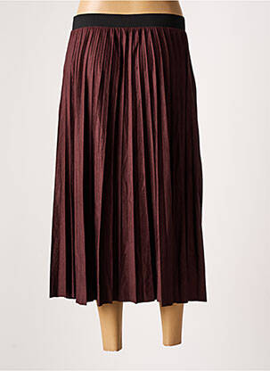 Jupe longue tissage plissé rouge YEST femme