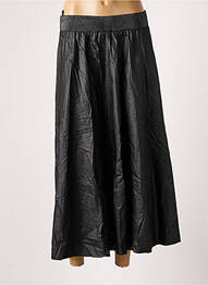 Jupe longue coupe évasée noir MAT. femme