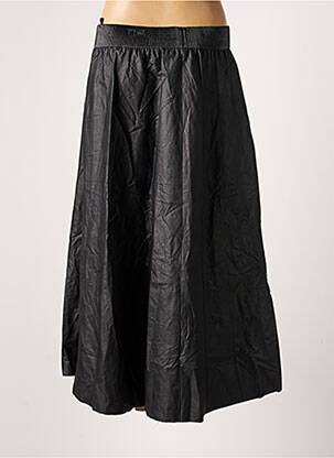 Jupe longue coupe évasée noir MAT. femme