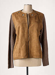 Veste casual col rond marron THE STYLE femme