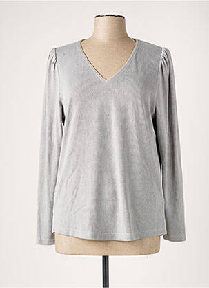 Top stretch manches longues gris FRED SABATIER femme