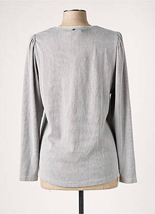 Top stretch manches longues gris FRED SABATIER femme