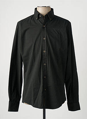Chemise manches longues manches longues noir LEVORATTO homme