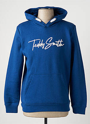 Sweat-shirt à capuche bleu TEDDY SMITH pour garçon