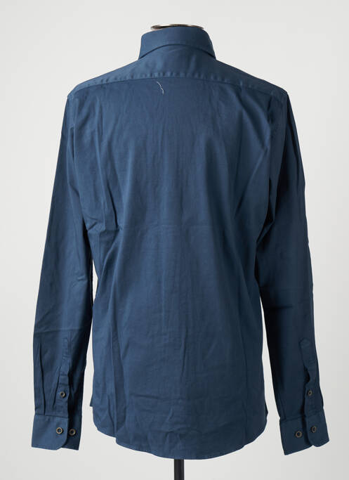 Chemise manches longues bleu LEVORATTO pour homme