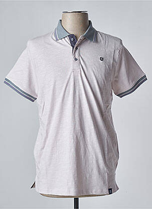 Polo tissage jersey manches courtes rose REVER MILE homme