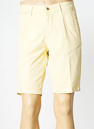 Bermuda tissage popeline jaune SAN SIRO homme