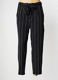 Pantalon chino fermeture zippée sous rabat avec crochet taille normale noir TEDDY SMITH femme