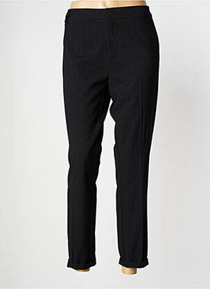 Pantalon droit tissage popeline noir TEDDY SMITH femme
