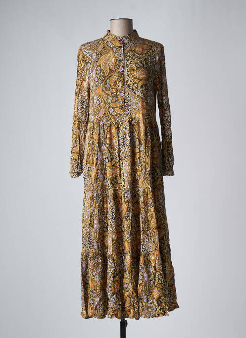 Robe longue manches longues manches longues marron LAST QUEEN femme
