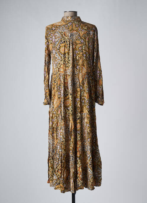 Robe longue marron LAST QUEEN pour femme