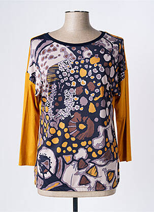 Top tissage jersey manches 3/4 jaune LE CABESTAN femme