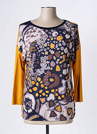 Top tissage jersey manches 3/4 jaune LE CABESTAN femme