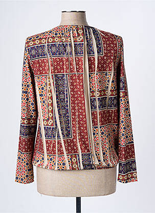 Top col rond manches longues rouge KALISSON femme