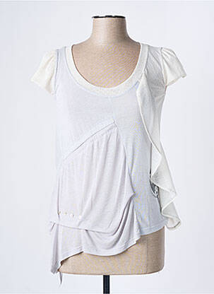 Top manches courtes manches courtes beige 2026 femme