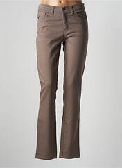 Pantalon slim marron WALTRON pour femme seconde vue