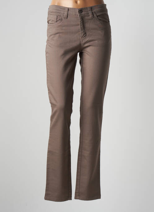 Pantalon slim marron WALTRON pour femme