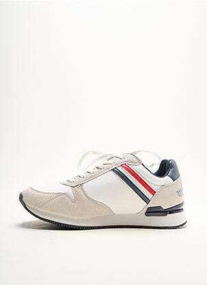 Baskets empiècements bout rond blanc SERGIO TACCHINI homme