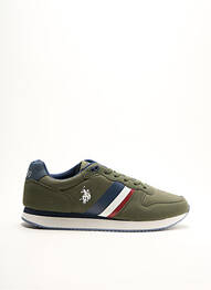 Baskets empiècements bout rond vert U.S. POLO ASSN homme