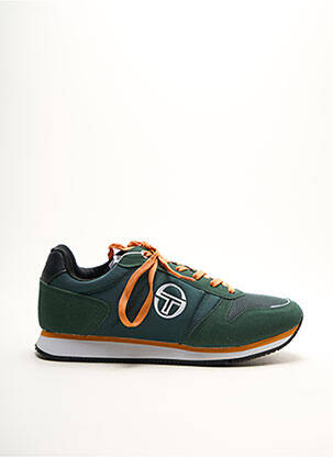 Baskets empiècements bout rond vert SERGIO TACCHINI homme